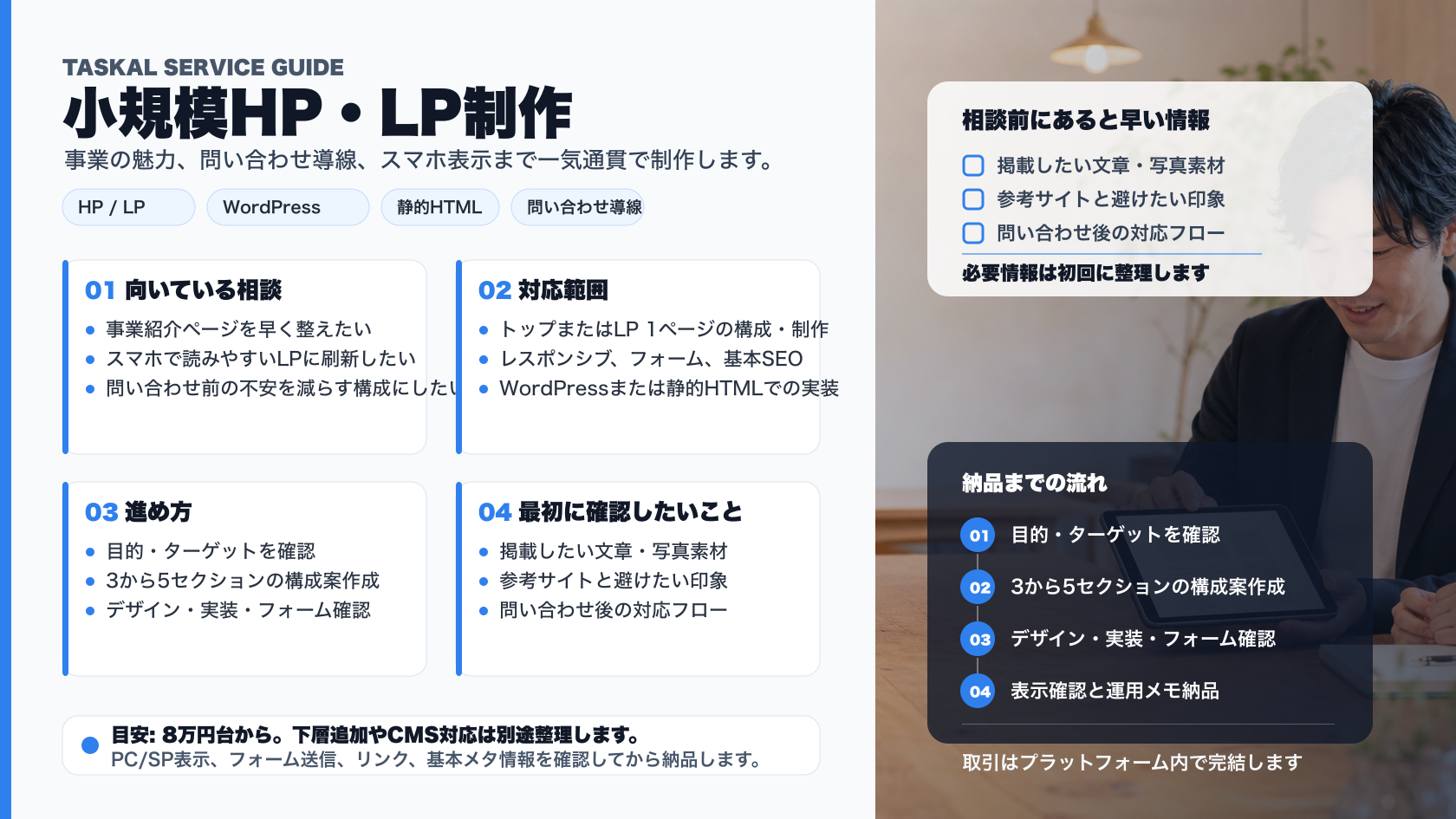 WordPressを含む小規模ホームページとLP制作の工程をまとめた制作ガイド